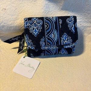 Vera Bradley Black and Blue Paisley Wallet